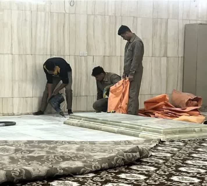 تصاویر رسیده از آماده‌سازی مزار مرحوم آیت الله العظمی #صافی_گلپایگانی در کربلا